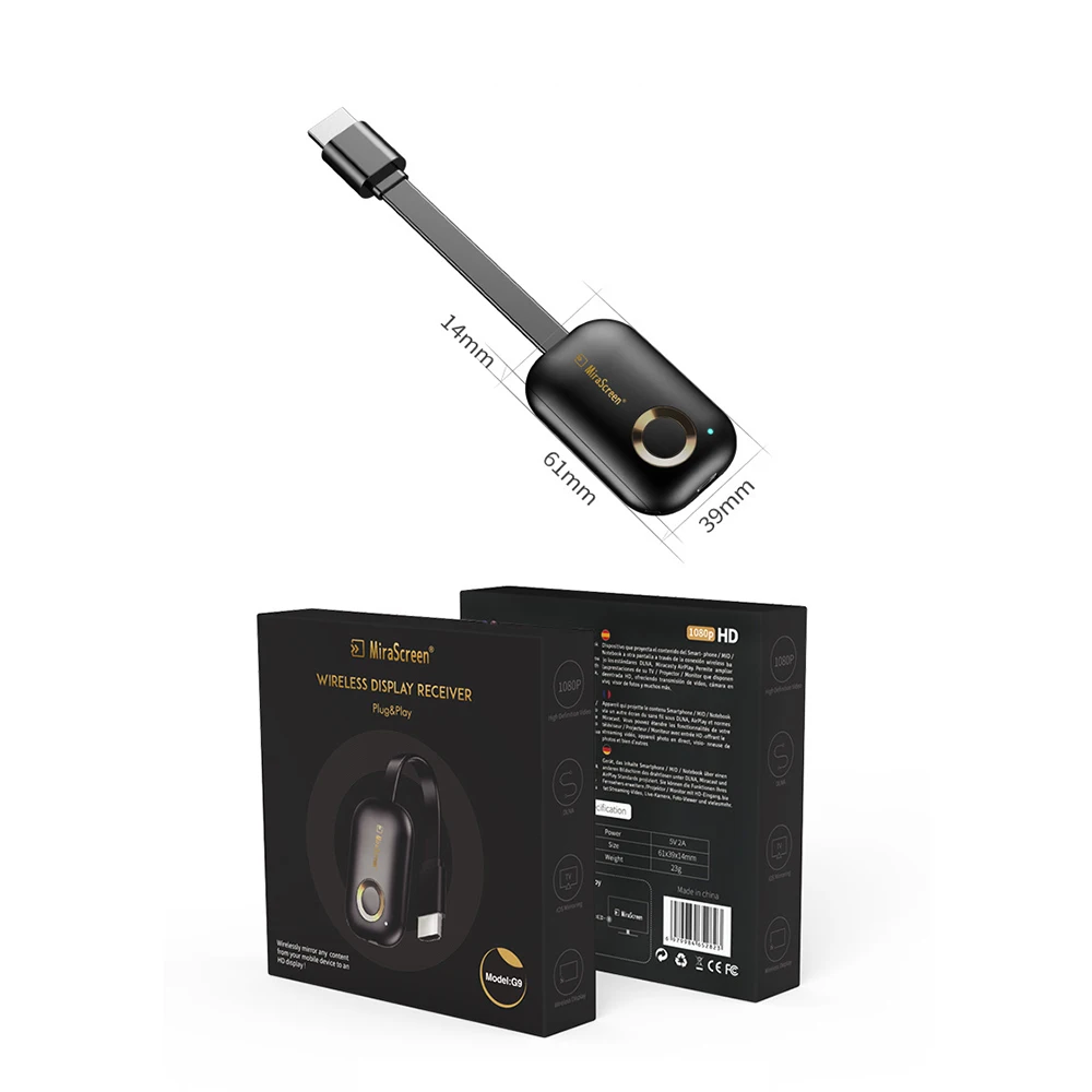 

TV Stick Chromecast Mirascreen G9 Plus 2.4G 5G 4K HDMI Wifi Dongle for Netflix Youtube Spotify Chrome Cast Mirror Screen Airplay