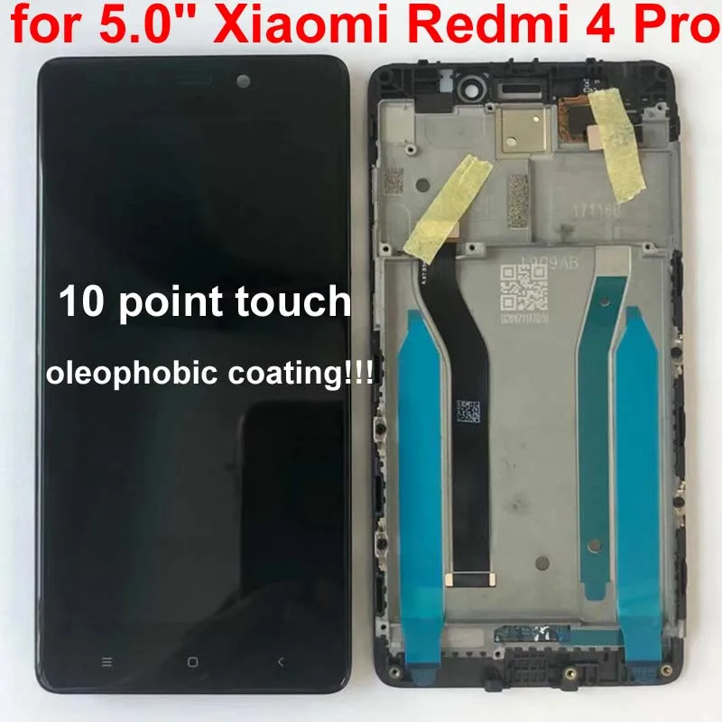 Сенсорный экран с дигитайзером в сборе для Xiaomi Redmi 4 Pro 10 сенсорный рамкой Prime 32 ГБ