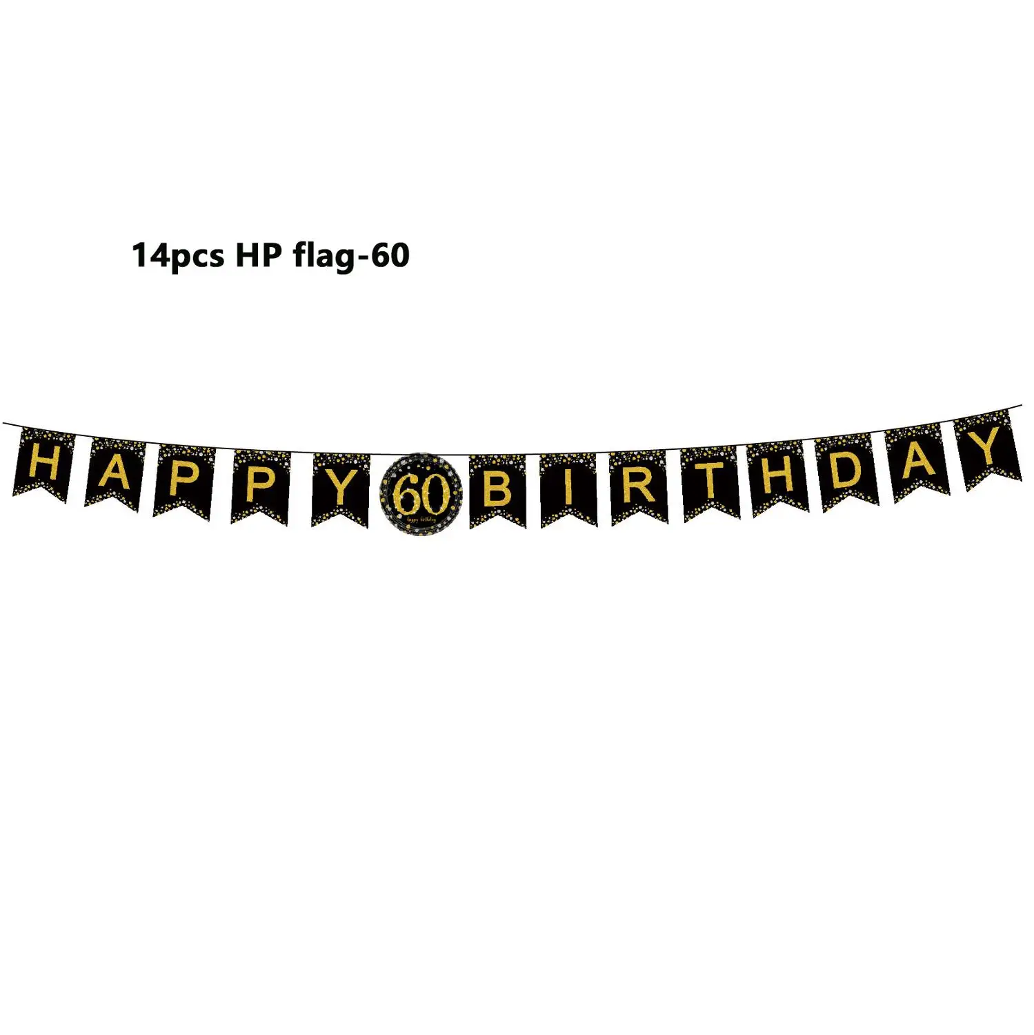 Набор одноразовой посуды декор для праздвечерние 60-летия цвет