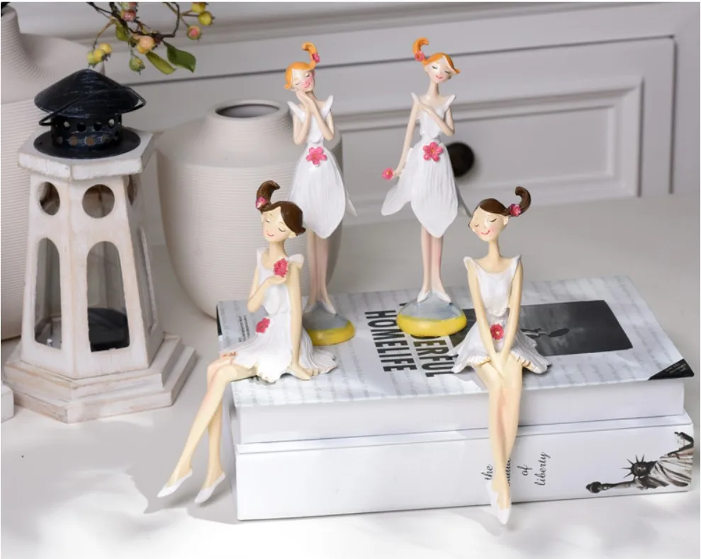 2 шт./компл. креативные красивые ангельские девочки полимерные поделки сказочные