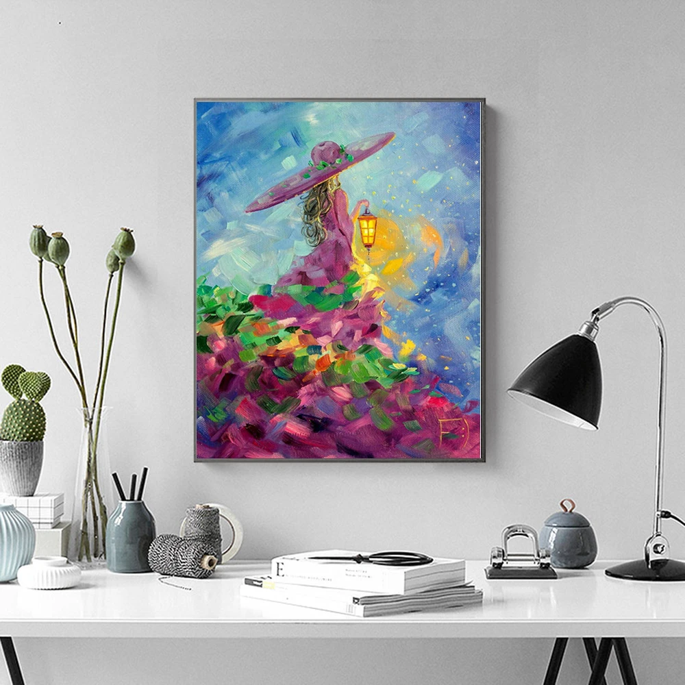 AZQSD DIY картина маслом по номерам портрет уникальный подарок Unframe Раскраска