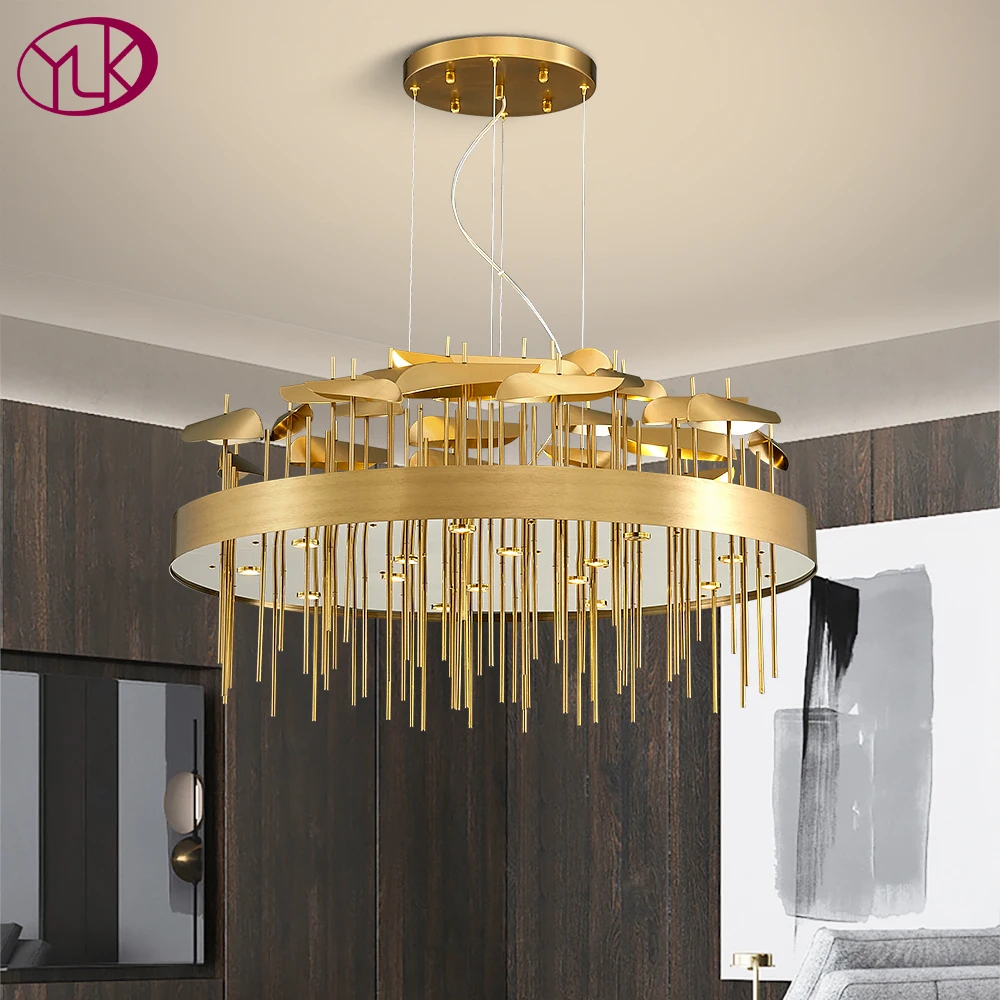 Светодиодная люстра с креативным дизайном для гостиной роскошный современный