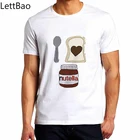 Футболка FunnyChocolate с изображением ложки хлеба для мужчин и женщин, унисекс, графическая свободная уличная одежда, новинка, крутая футболка, забавная Мужская футболка