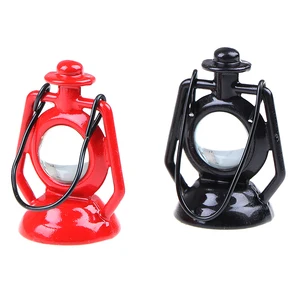 Винтаж Ретро Красный Черный керосин мебель лампа миниатюрный Rement Play House Игрушка 1:12 аксессуары для кукольного домика