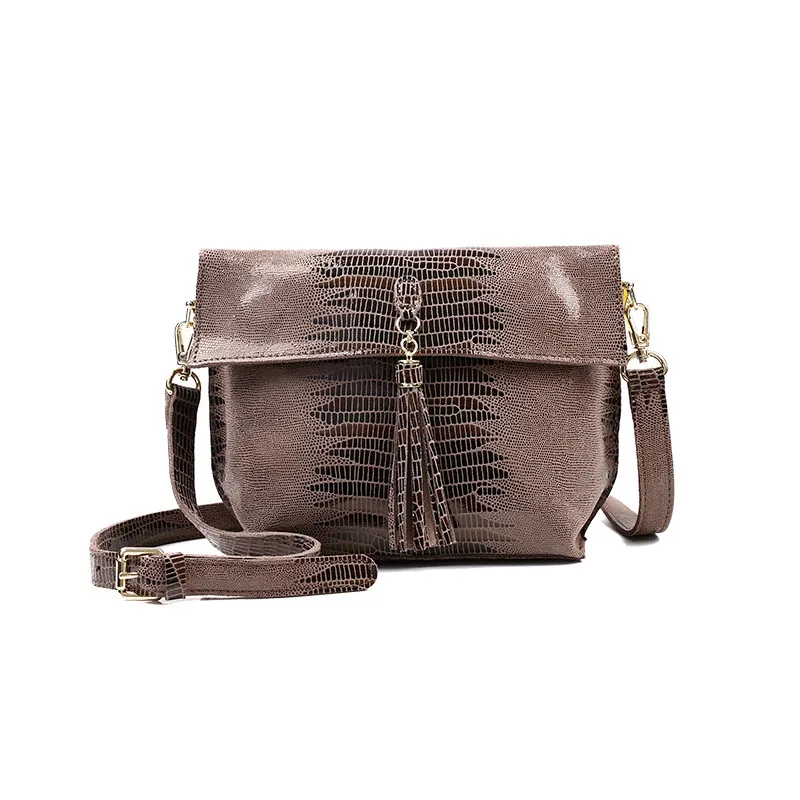 Модные новые кожаные сумки женские маленькие с текстурой змеиной кожи роскошная