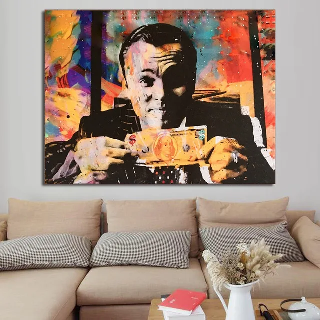 

room decor The Wolf of Wall Street Film Oil Painting Decorative Bedroom living room Home decoration Painting Core Frameless