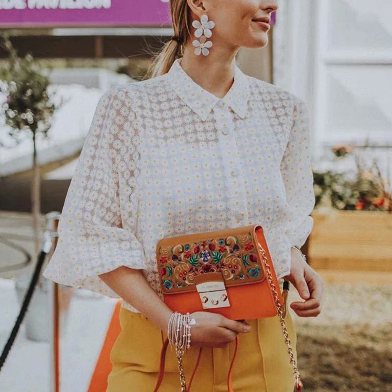 Женские прозрачные шифоновые рубашки 2019 летние модные женские мягкие блузка из