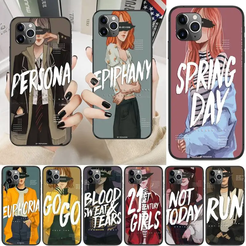 

Pepakomi Bts Perfect Girl art Phone Case For iPhone 13 12 11 Pro Max 11 XR XS Max X 8 7 6 5 SE 2020 Fundas Cover