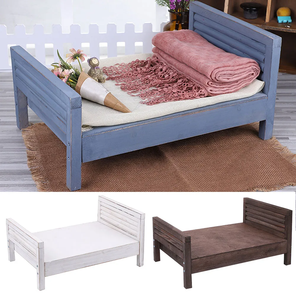 

Small Crib Home Accessories Parent Child Photo Baby Wooden Bed Modern and Simple Durable and Not Easy to Break Photography Props