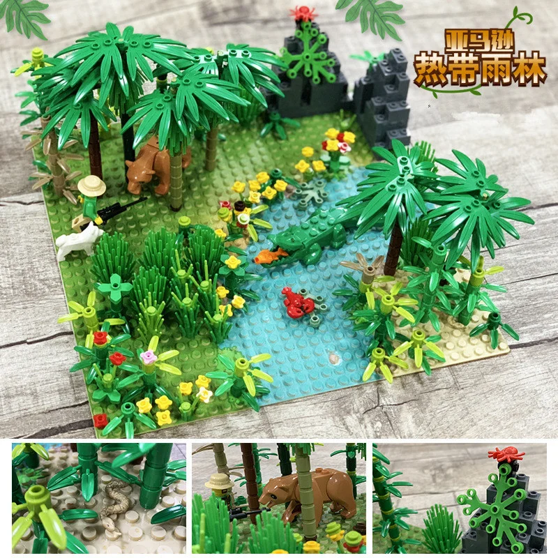 ToyTime дождевой лес базовая пластина городские строительные блоки для детей