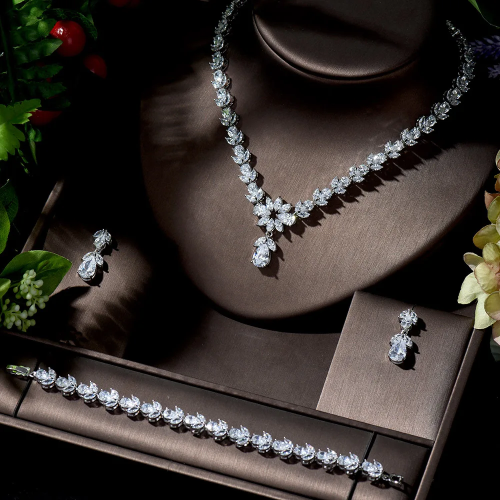 Женские вечерние серьги и ожерелье hibrid набор из 2 предметов: в форме капель с