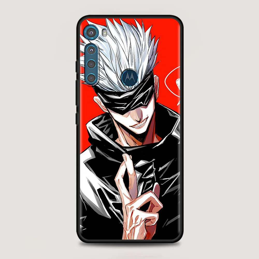 for motorola one fusion case for moto g10 g9 g8 plus play power one g20 g30 g40 g50 g60 edge 20 phone shell anime jujutsu kaisen free global shipping