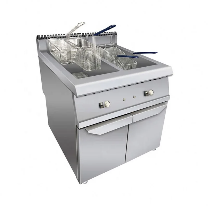 Курица из нержавеющей стали коммерческий фритюрница 36Л * 2 газовая с