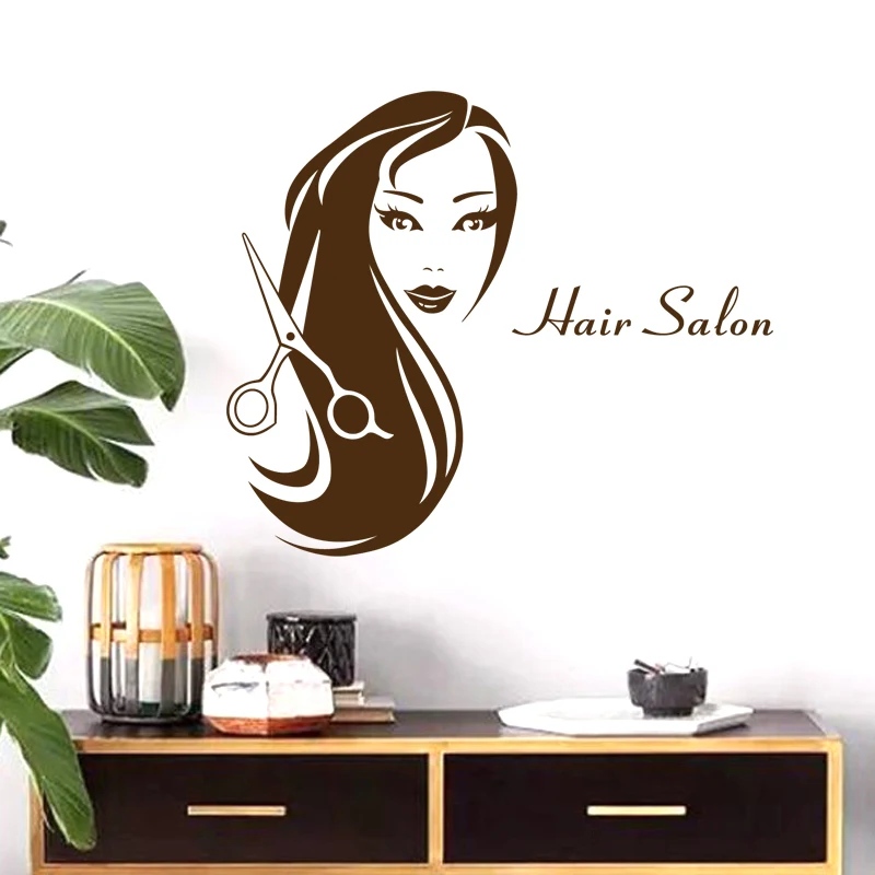 

Hair Salon Wall Decal Sticker Barber Shop Scissor Vinyl Window Decals Decor Mural Hairdresser Glass Beauty Salon Sticker