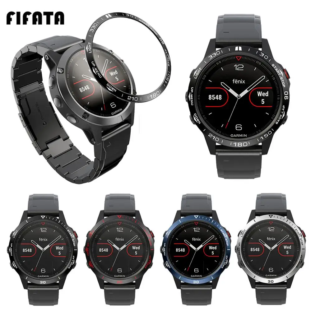 Металлический ободок FIFATA для часов Garmin Fenix 5 Смарт часы с резьбой и защитой от