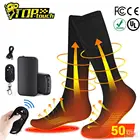 Унисекс, зимние носки с электрическим подогревом, теплые носки с зарядкой от USB, теплые носки для походов на лыжах и мотоцикле