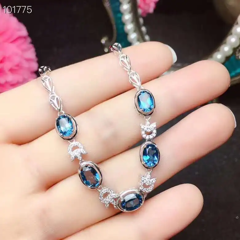 

Natural Topaz chain bracelet Real And Natural Topaz chain bracelet Free shipping Natural real Topaz 925 sterling silver