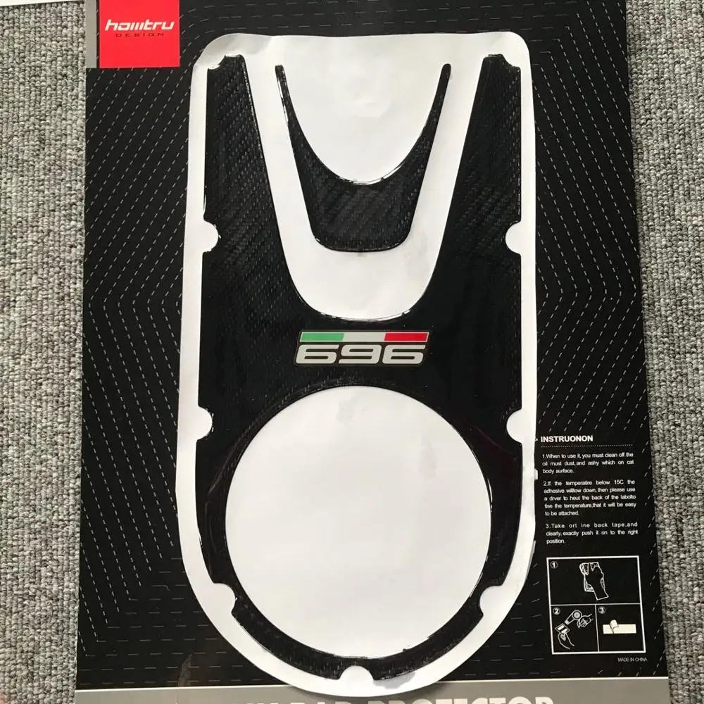 Для Ducati Monster 696 2008 2014 защитная накладка на бак мотоцикла 3D Carbon look|Наклейки и
