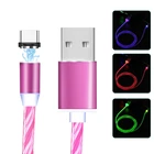 Магнитный USB-кабель для Samsung NOTE 10, 9, S10, A5, A7, J4, J7, A70, Huawei P Smart P20, Y5, Y6, Y7 2019, Honor 20, 8A, светящийся