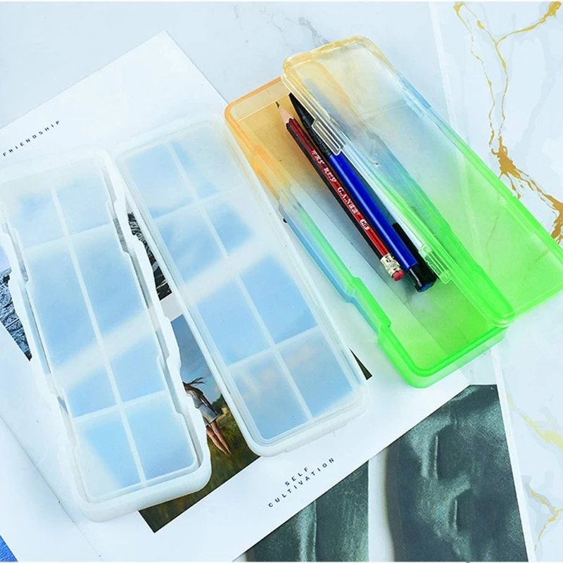 

Pencil Box Resin Box Mold Silicone Small Storage Container Square Mold Epoxy Resin Casting Mini Rectangular Storage Box