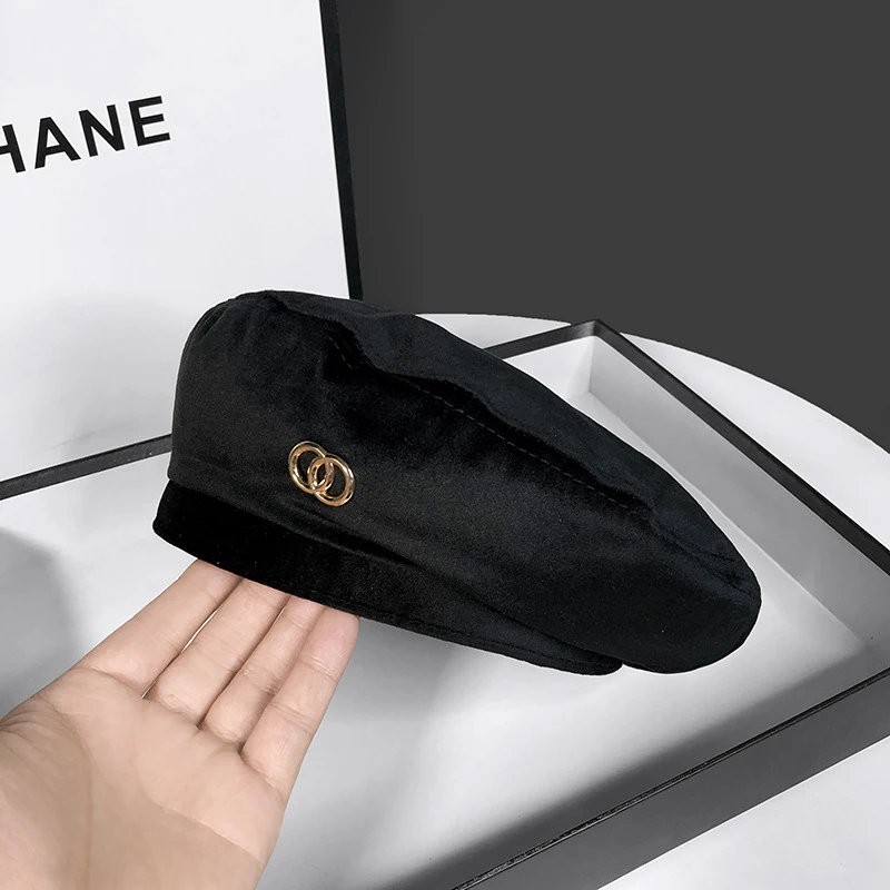 Новинка 2022 берет с французским маленьким ароматом женская шапка восьмиугольным