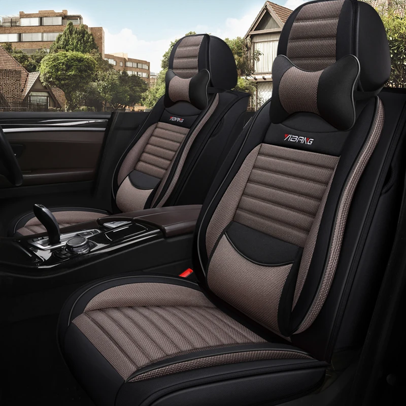 Чехлы на автомобильные сиденья из льняного волокна с полным покрытием чехлы для