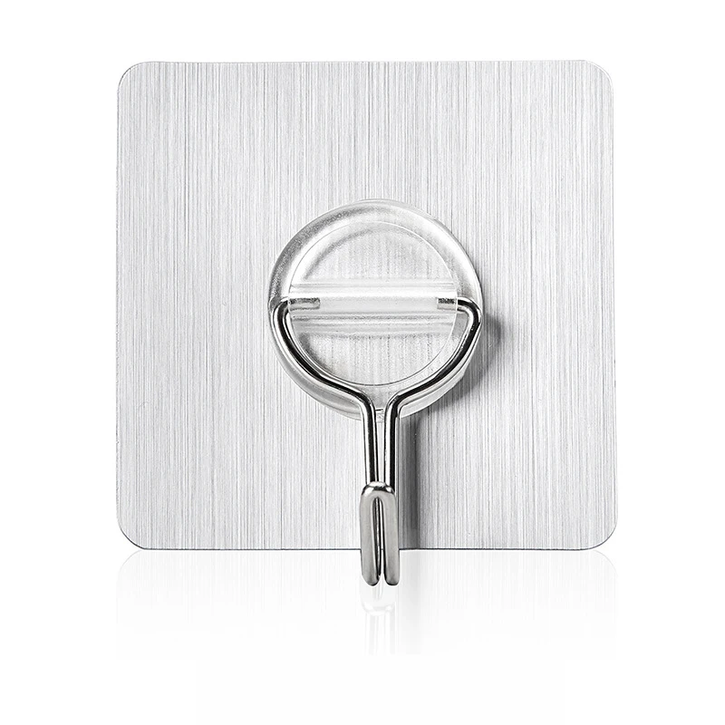 

1/2PC Seamless Sticky Hooks 304 Stainless Steel Hooks Bathroom Kitchen Door Back Hook Metal Coat Hook Household HomeAccessories