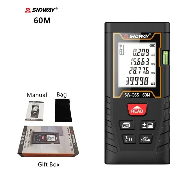 Дальномер лазерный SNDWAY цифровой с электронной рулеткой |