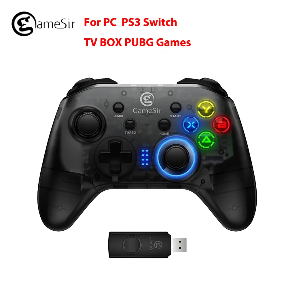 GameSir T4 игрового контроллера геймпад для PS3 контроллер 2,4 ГГц джойстик для ПК игры с USB Приемник проводной геймпад для Windows(7/8/9/10) ПК