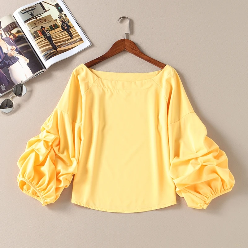 Новое поступление Женская Весенняя мягкая блузка новинка Однотонная рубашка с