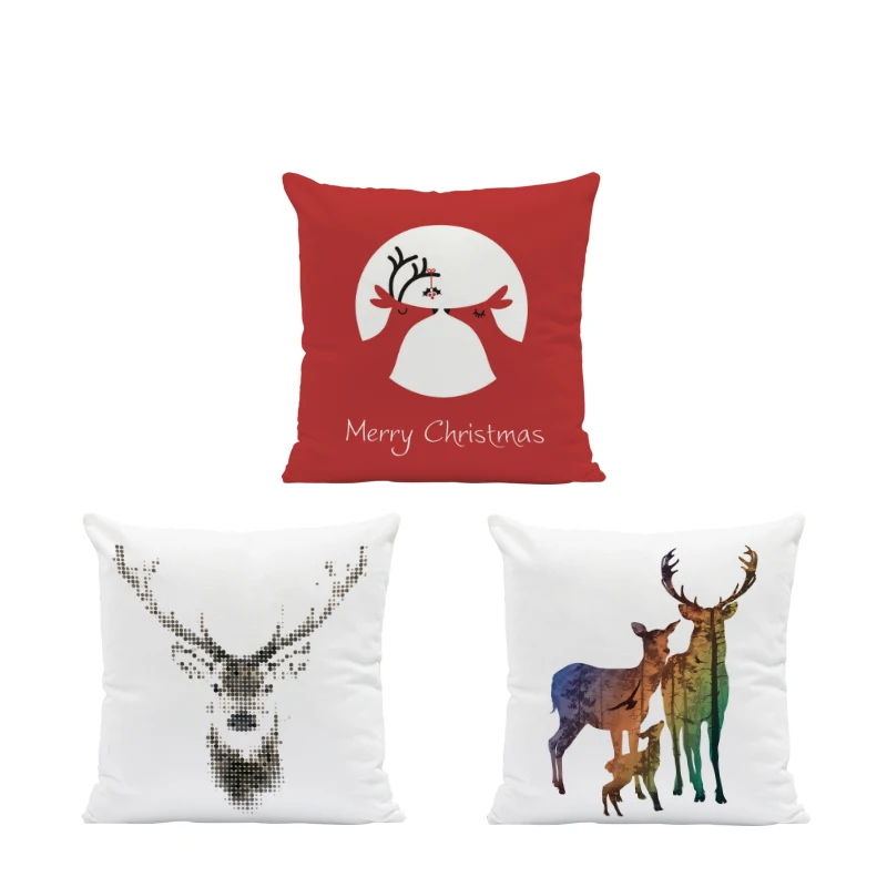 Простая и Персонализированная наволочка с рисунком оленя Геометрическая