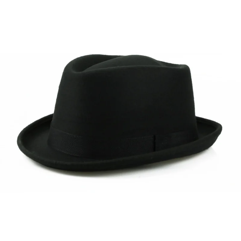 

Hats Caps European Woolen 8 Colours Gentleman Women Men Ladies Fedoras Solid Top Fowler Jazz