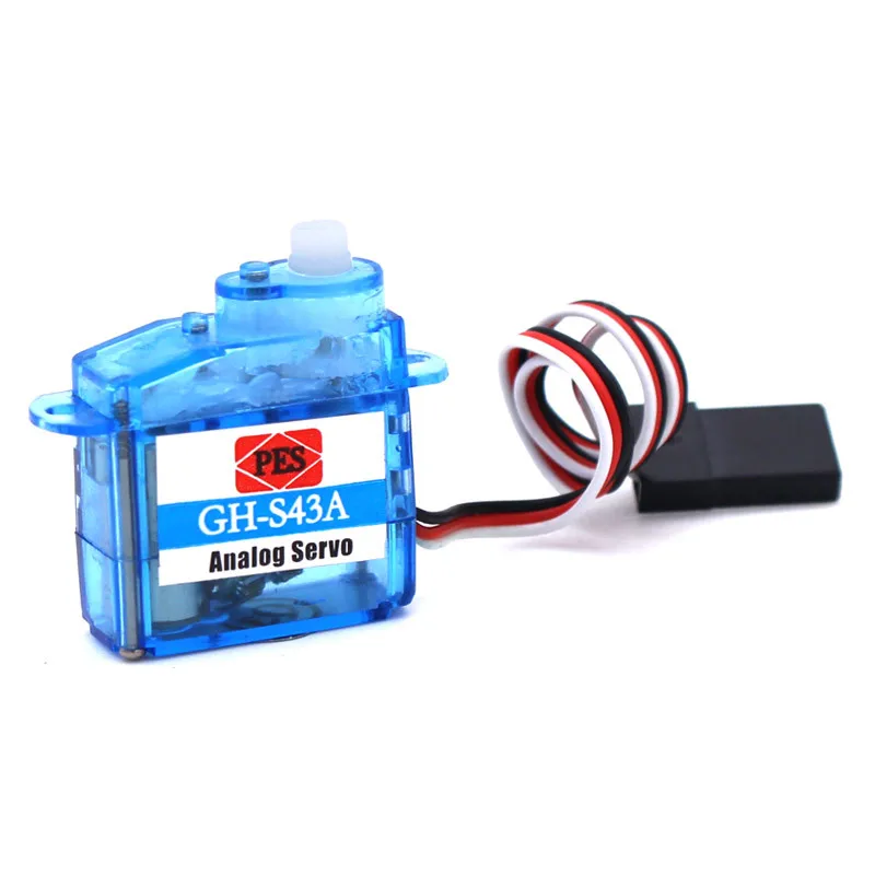 

PES GH-S43A 4.3g High Precision Plastic Gear Coreless Analog Servo 0.8KG for RC Micro Airplane Quadcopter Drones DIY Parts