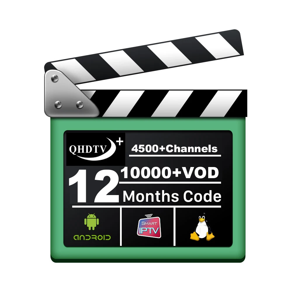 1 Year QHDTV Plus Android Smart tv Box 4K QHD ТВ код SUB tv Neo tv Pro Португалия espauna Italia Испания Франция Nederland 1 год IP tv подписка M3U tv - Цвет: 1 Year QHDTV Plus