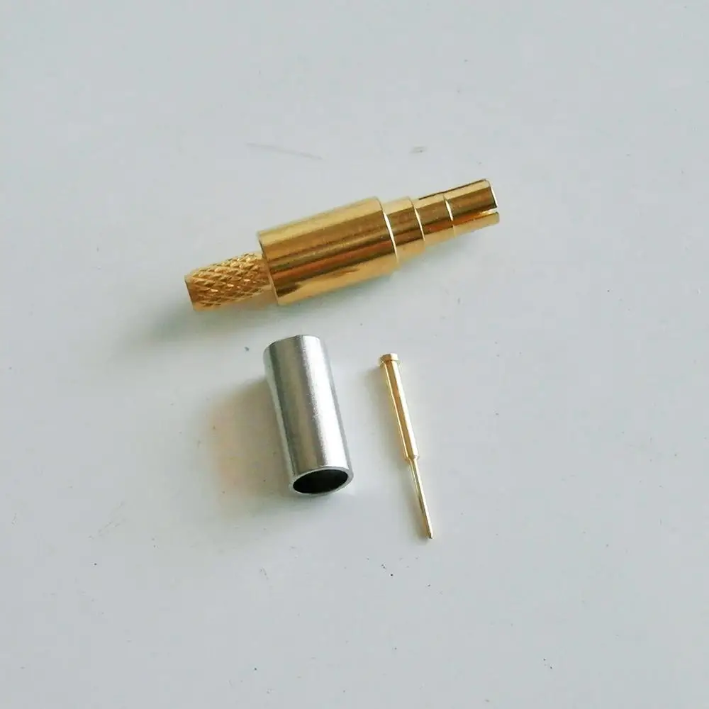 RF коаксиальный разъем CRC9 Штекерный обжим для RG316 RG174 RG179 LMR100 кабель позолоченный
