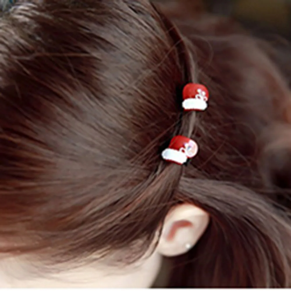 Новые милые рождественские заколки для волос девочек Рождественская елка