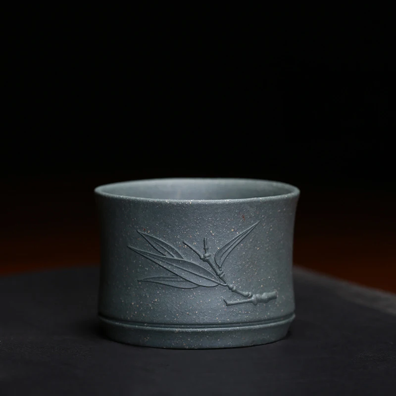 Чайный набор из черной глины чашка фиолетовой чайные чашки с фиолетовым песком