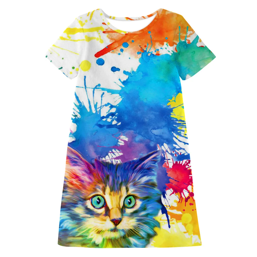 Новая модная летняя одежда для подростков 8 10 12 лет платье летние короткие платья