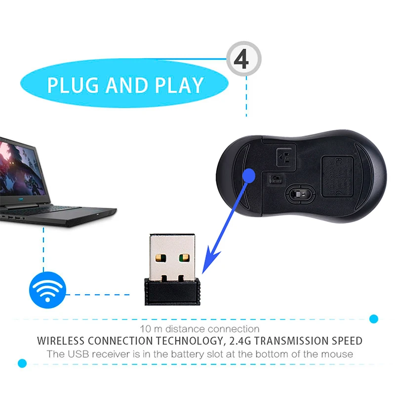 Лидер продаж передовые технологии 2 4G Перезаряжаемые бесшумный Беспроводной