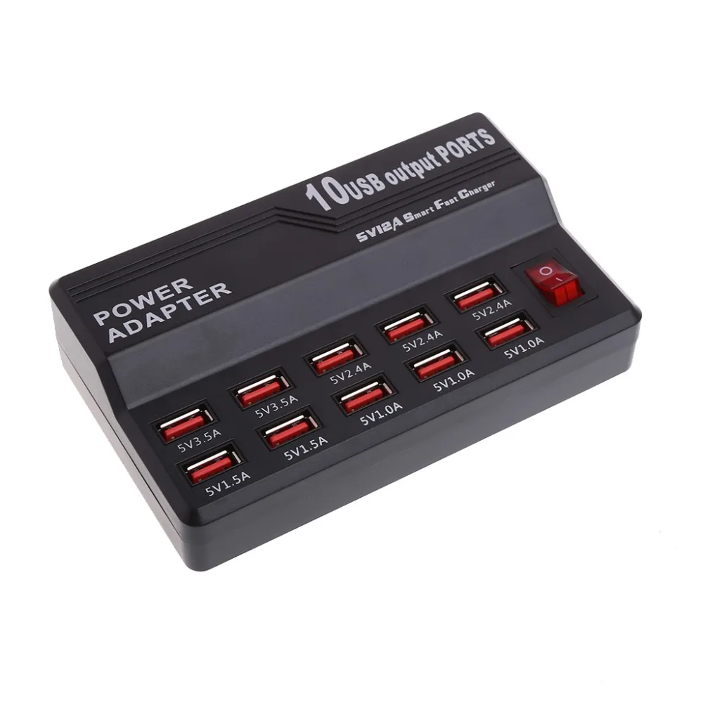 10 портов usb-хаб быстрая зарядная станция настенное дорожное настольное зарядное