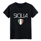 Футболка мужская для фитнеса, тенниска Сицилия, итальянский флаг, Сицилия, Италия, Сицилия, подойдет под заказ, 5XL