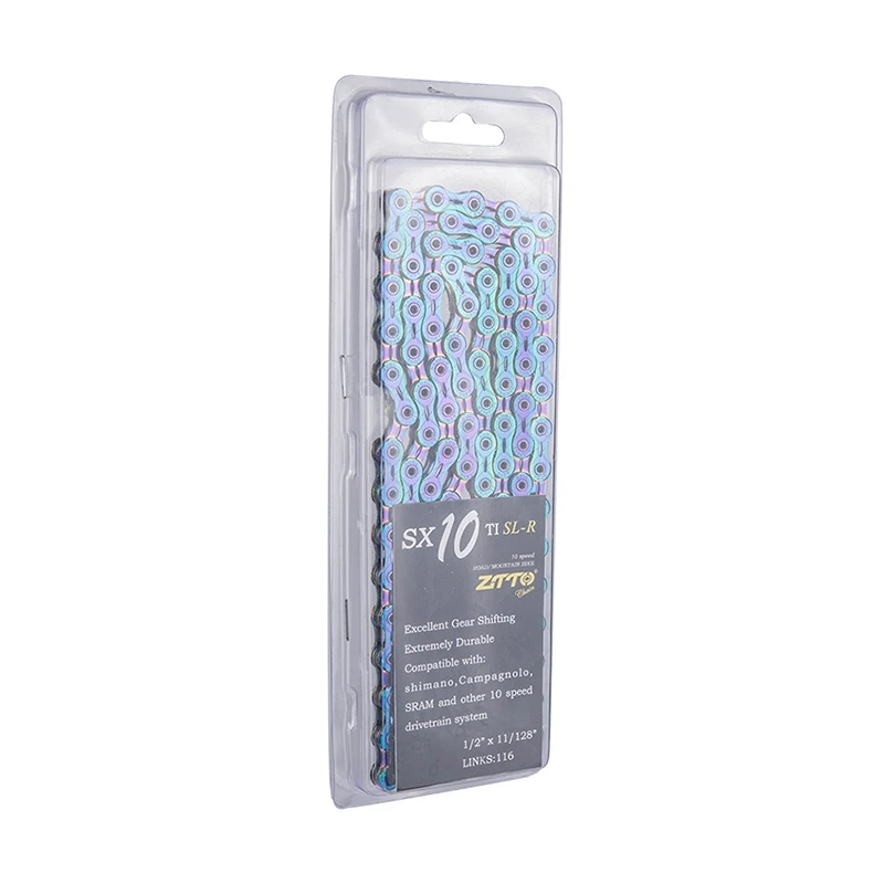 

ZTTO 10 Speed Colorful Bicycle Chain 10S MTB 10Speed Mountain Road Bike Ultralight Durable Bike Parts