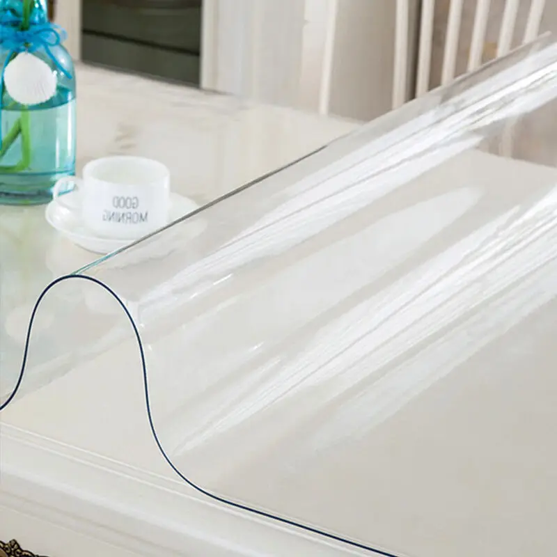 Прозрачная скатерть из ПВХ водонепроницаемый коврик для стола с защитой от