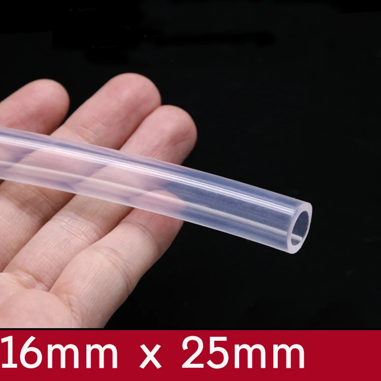 

Transparent Flexible Silicone Tube ID 16mm x 25mm OD Food Grade Non-toxic Drink Water Rubber Hose Milk Beer Soft Pipe Connect