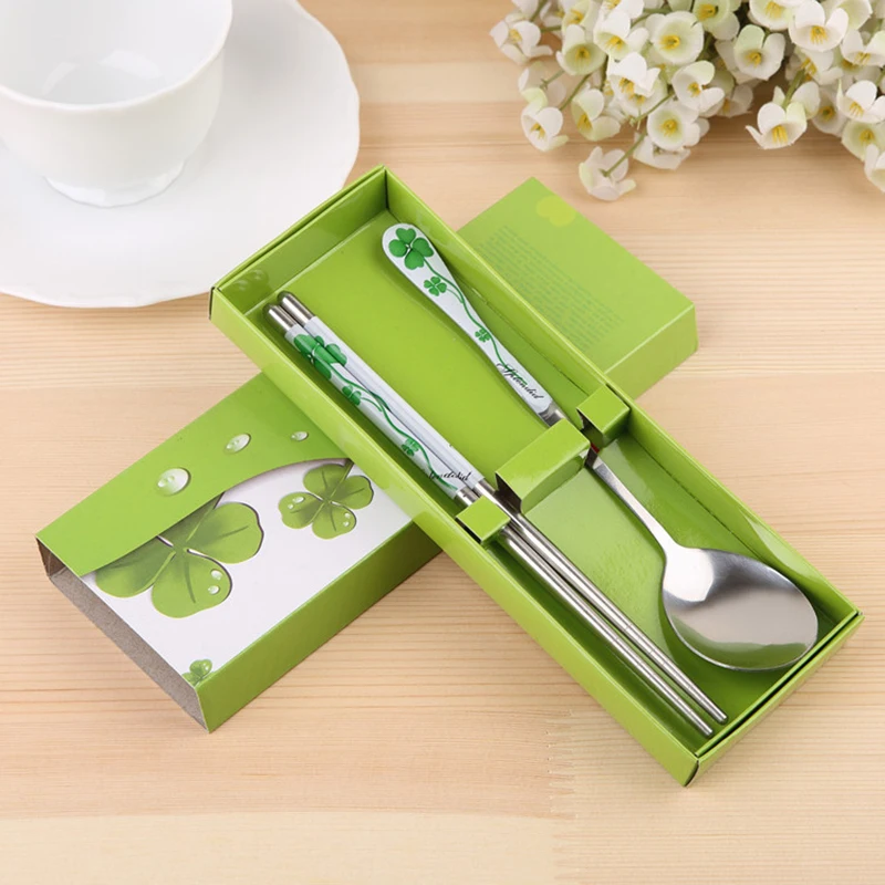 Набор из двух предметов ложка посуда для путешествий столовые приборы