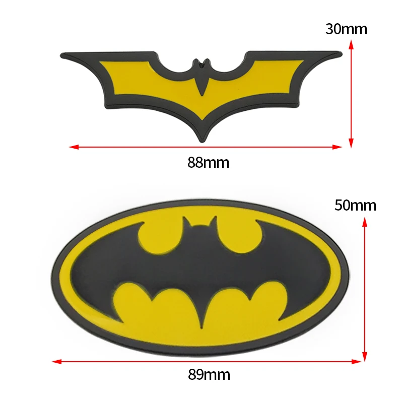 Металлические 3D наклейки для автомобиля металлическая летучая мышь логотип