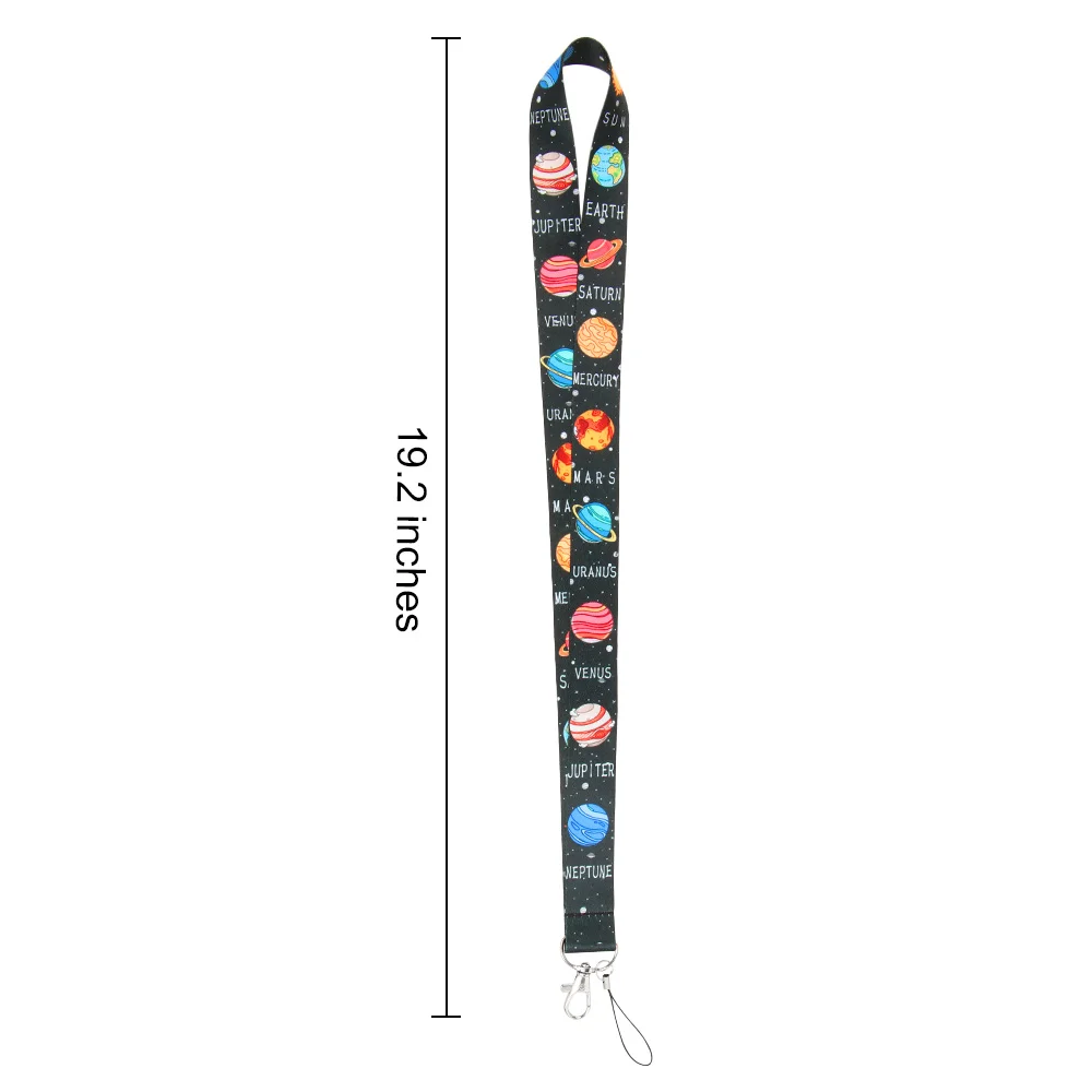 

1Pc Star Moon Key Chain Lanyard Neck Strap for Phone Keys ID Card Cartoon Lanyards KeyHolder With Metal Clasp Clip For Women Men