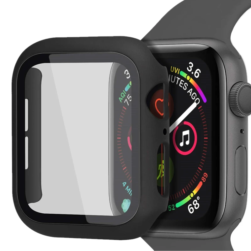 Для Apple Watch Series 5 44 мм чехол с защитой экрана тонкий защитный тонкий бампер полный охват Твердый Чехол для iwatch 5 4 40 мм