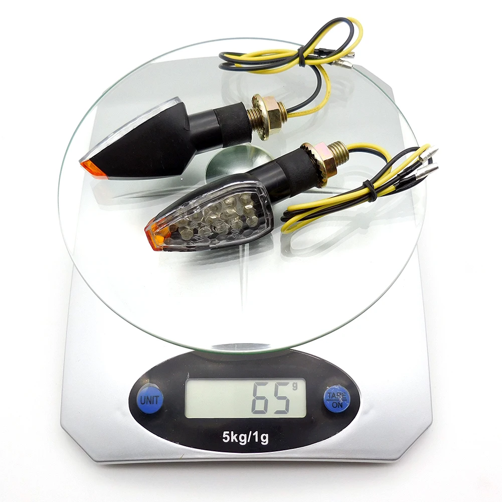 

2pcs/set Motorcycle LED Turn Signal Blinkers Snakeskin Blinkers Turn Signal Lights Motorcycle Side Marker Indicators Blinkers