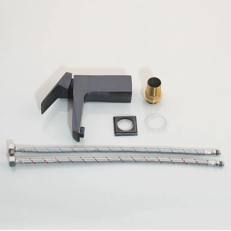 

NEW Black ORB Solid Brass Bathroom Tap Faucet Deck Mount Bathroom Water Basin Sink Single Handle Faucet Mixer Taps